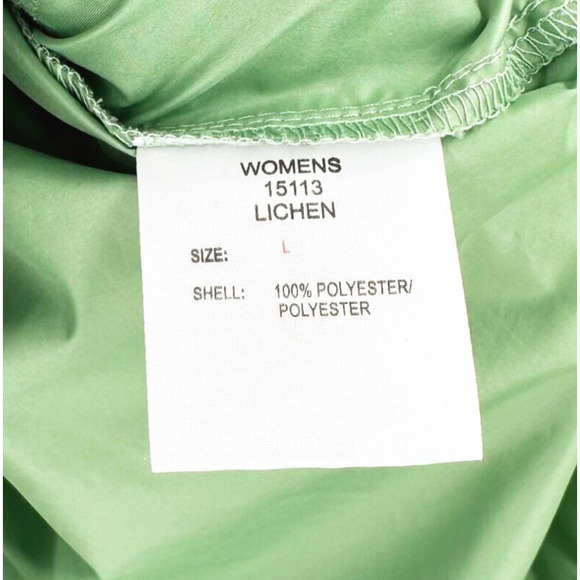 Woolrich Women Lightweight Hidden Hood Jacket Size Large Outdoors Packable Green - Picture 7 of 8